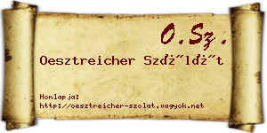 Oesztreicher Szólát névjegykártya